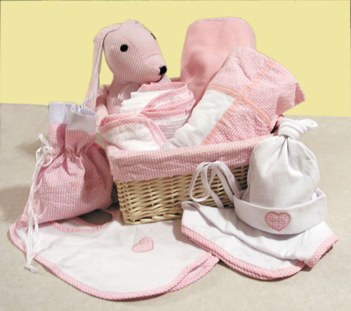 Gift Basket - Trend Lab 101189 PINK DELUXE - 12 PC - BASKET SET