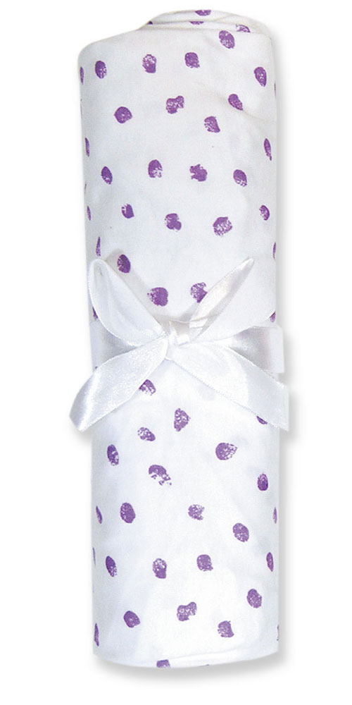 Crib Bedding - Trend Lab KPD-CSL KNIT PASTEL DOT CRIB SHEET - LILAC