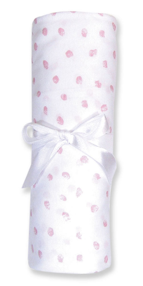 Pink Bedding - Trend Lab KPD-CSP KNIT PASTEL DOT CRIB SHEET - PINK