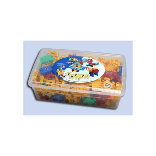 Clics SB175 Primary printed ABC 175 Pack Educational Construction Toy Set