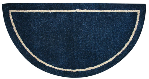 Uniflame R-4000 DEEP BLUE HAND-TUFTED 100percent WOOL HEARTH RUG