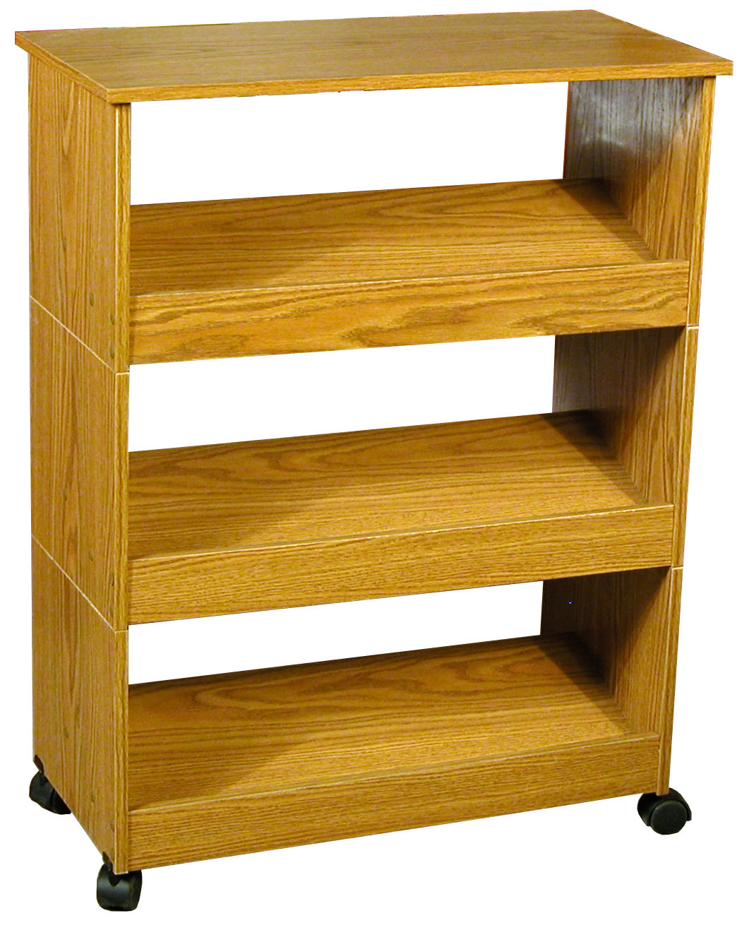 Venture Horizon Shoe Racks-3 with Top and Casters Cherry 4219 