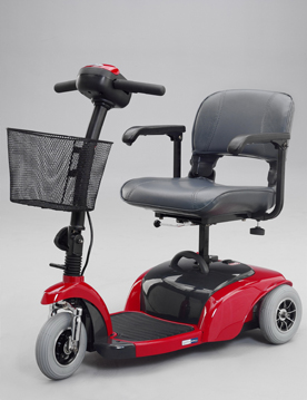 3 Wheel Scooter - ActiveCare Medical SPITFIRE3-RD Spitfire 1310 3-Wheel Transportable Scooter - Sports Red
