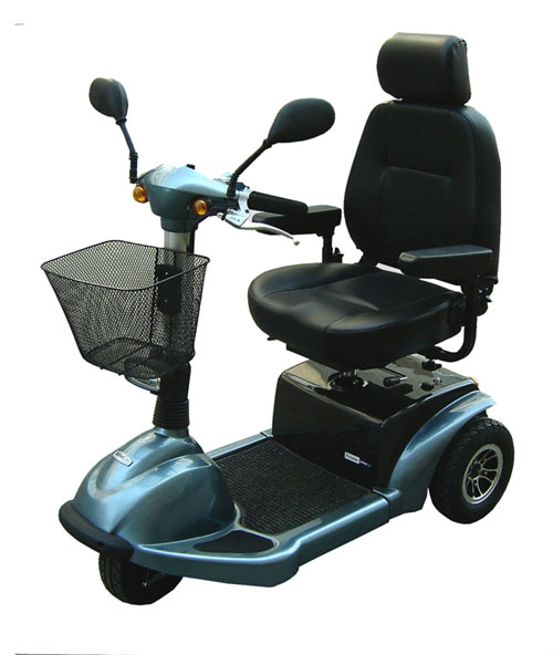 3 Wheel Scooters - ActiveCare Medical PROWL3-GRY Prowler 3310 3-Wheel Mid-Size Scooter - Metallic Gray