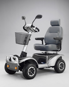 Scooter - ActiveCare Medical OSPREY4-GRY Osprey 4410 4-Wheel Large Scooter - Metallic Gray