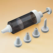 Kaiser 660110 PatisserieCream Syringe with 5 Tips