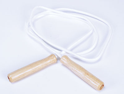 Yellowtails YTA-039 Cotton Jump Ropes-10 L Set 6-White withwood handles