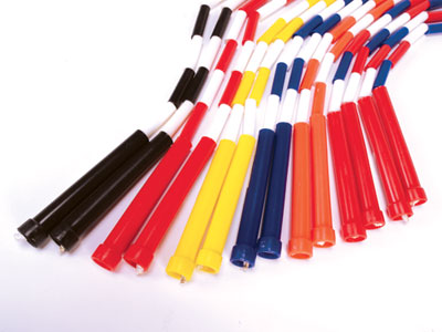 Yellowtails YTA-076 Segmented Jump Ropes withplastic handles-16 L Set 6-Red/White/Blue