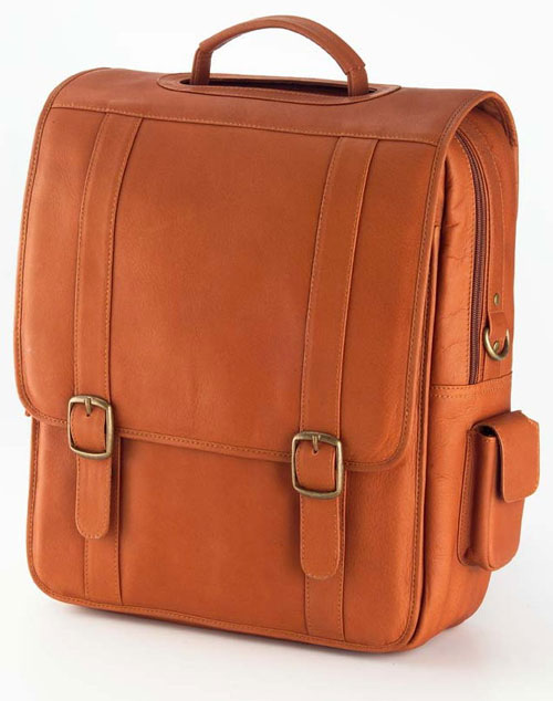 Clava 1153 Upright Porthole Briefcase - Vachetta Tan