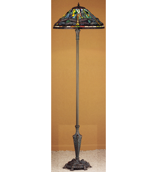 Meyda Tiffany 31107 64 Inch H Dragonfly Cone Floor Lamp