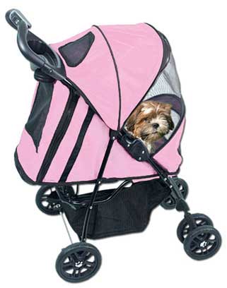 Click here to buy Pet Gear PG8150PI Pink Happy Trails Stroller by Pet Gear.
