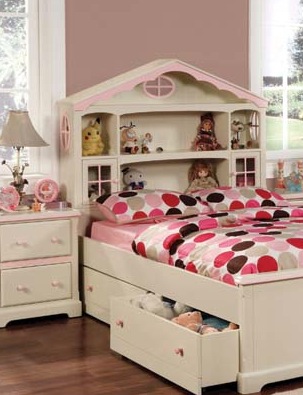 Full Size Headboards - Powell 292-046 Doll House Full Size Bed Headboard Only