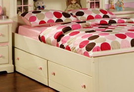 Doll House - Powell 292-097 Doll House Full Size Bed Rails And Slats Only