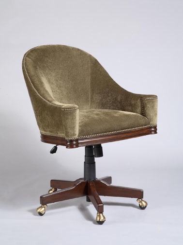 Barrel Chairs - Powell 987-936 Brussells Swivel-Tilt Barrel Back Chair 19.75 To 24.75 Inch Seat Height