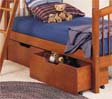 Storage Beds - Powell K87 Ontario Burnished Brown Set Of 2 Under Bed Storage Drawers