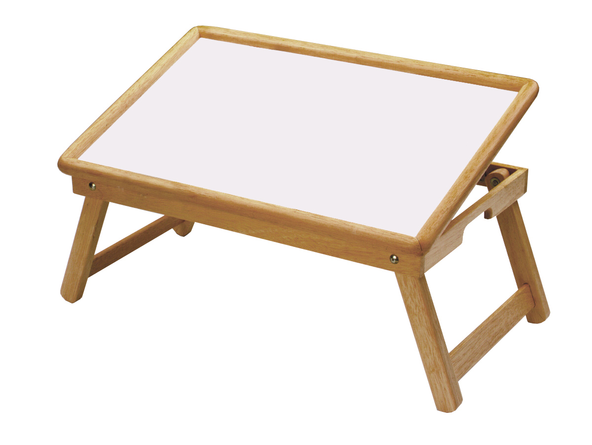 98721 Flip Top Bed Tray - White/natural Finish