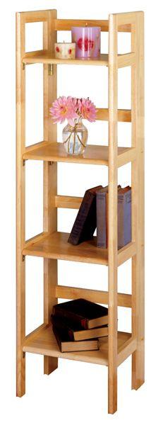 WINSOME TRADING81852Folding Shelf 4Tier Beechwood