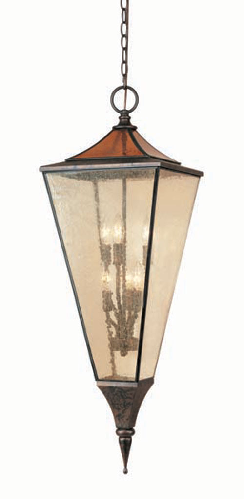 World Imports 9014-06 - Amber Rays Six Light Outdoor Hanging Lantern in Flemish