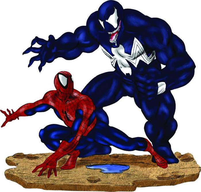 Spiderman Stuff - Daron Worldwide Trading CG59315 Corgi Spiderman Vs Venom Figures 1/12