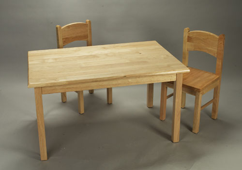 Giftmark 1406N Solid Wood Childrens Table  Chair Set Natural