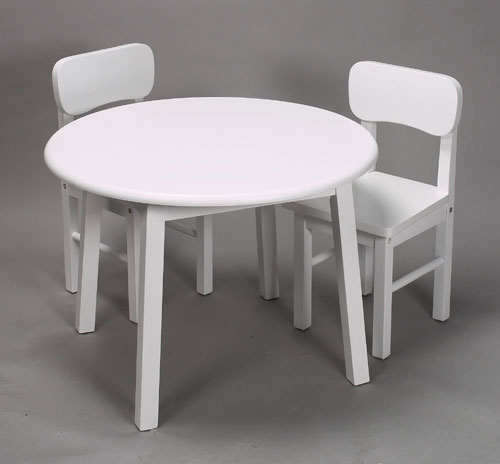 Giftmark 1407W Childrens Round Table amp; Chair Set White