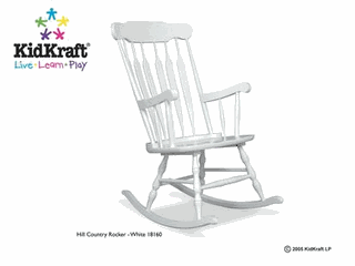 2-slat Rocking Chair - White