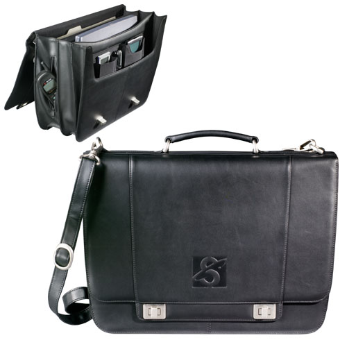 Millennium Leather Compu-Saddle Bag Black 9500-45BK by Millennium
