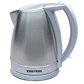 Toastess TJK-377 Silhouette Brushed Stainless Steel Cordless Kettle