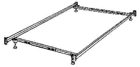 Powell P01 Twin/Full Size 4 Leg Bed Frame