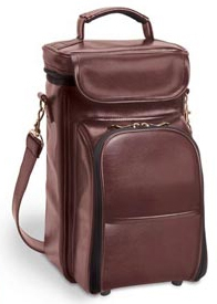 Picnic Time 669-47-188 Martini Tote Insulated leatherette premium martini tote with dlx set for 2