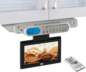 Dvd Cabinet - GPX KCLD8887DT Under-Cabinet 8.1' ' LCD TV/DVD Player