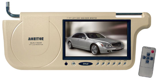 SOUND AROUND/PYLE INDUSTRIES PLVSL7T 7 TFT Left Side Sunvisor Monitor (Tan)