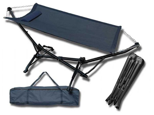 Bliss Hammocks BH-803 Stow-Ez Collapsible Hammock and Stand Blue