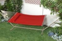 Bliss Hammocks BQH-470 Comfort Classic Poly Quilted Hammock with S Stitch Comfort Quilt - Red