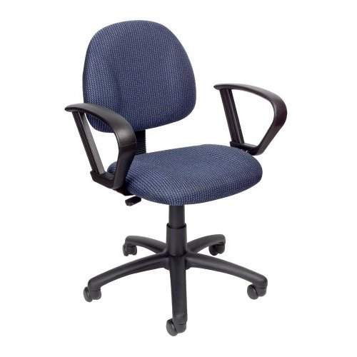 B317-be Deluxe Posture Task Computer Chair With Loop Arms - Blue