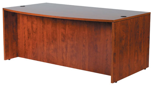 N189-c Bow Front Desk Shell In Cherry