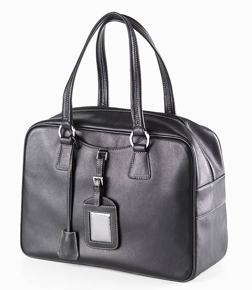 Clava 3469 Audrey Tote - Napa Black with Contrast Stitching
