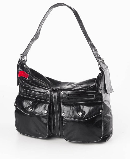 Clava 84057 Kiki Messenger Sling/Shoulder Bag - Glazed Black