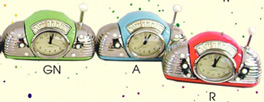 Centric MCR2TGN Retro Green Radio Tiny Clock with Ball Antenna