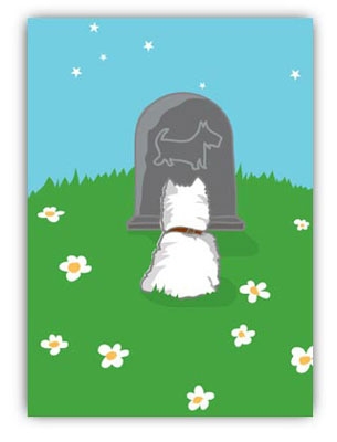 Paper Russells PAPR311 Greeting Card, 5x7 Inch - Westy - Sympathy