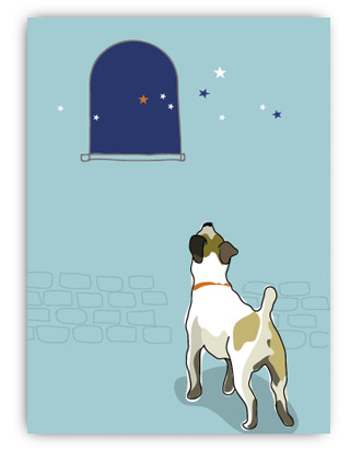 Paper Russells PAPRG585 Grrreen Greeting Card, 4.5x6.5 Inch - Russell Barking - Sympathy