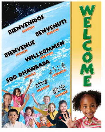 Trend Enterprises FS-013468 Cheap Charts Multilingual Welcome Grades K-3