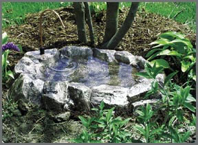 Winged Aquatics NSB-009 Natures' Spring Bird Bath With Dripper