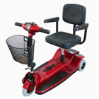 3 Wheel Scooter - Zipr Mobility ZIPR3XTRARED 3 Wheel Upgraded Travel Scooter - Red