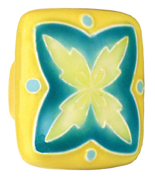 Acorn Ps2yp Lg Sq Yellow And Teal Inchx Inch Design