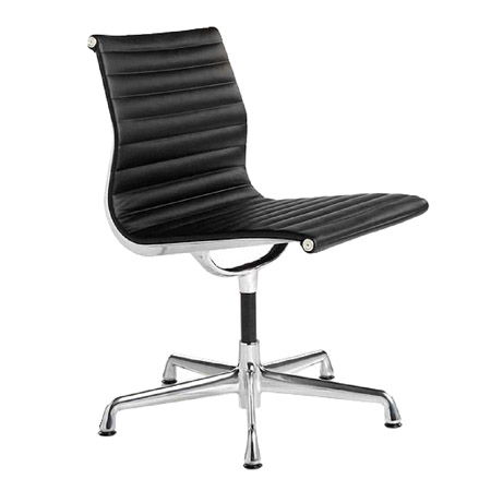 Buy Alphaville Design OFC-MGMT-SC-BA-BLK Low Back Brushed Aluminum Conference Side Chair With... by Alphaville Design now!
