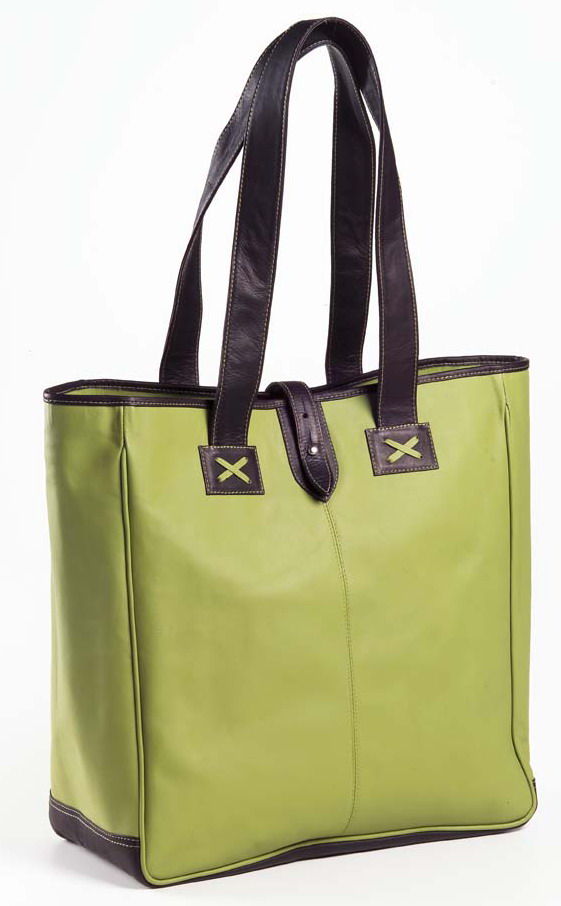 Clava SF-11 CV Colored Vachetta Oversized Tote - Vachetta Green
