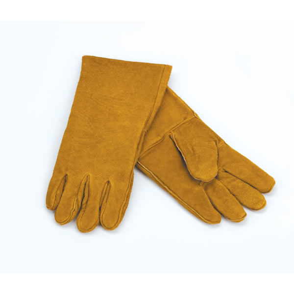 Chimney 61114 1 Pair of Woodfield Brown Leather Fireplace Gloves 13.5 l