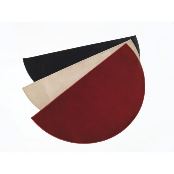 Chimney 47156 Black Half Round Hearth Rug 72 x 36 Inch Synthetic Fibers