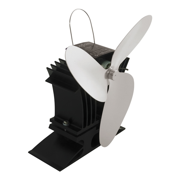 Chimney 78168 Ecofan For Gas Stoves  Black Body  Nickel Blades